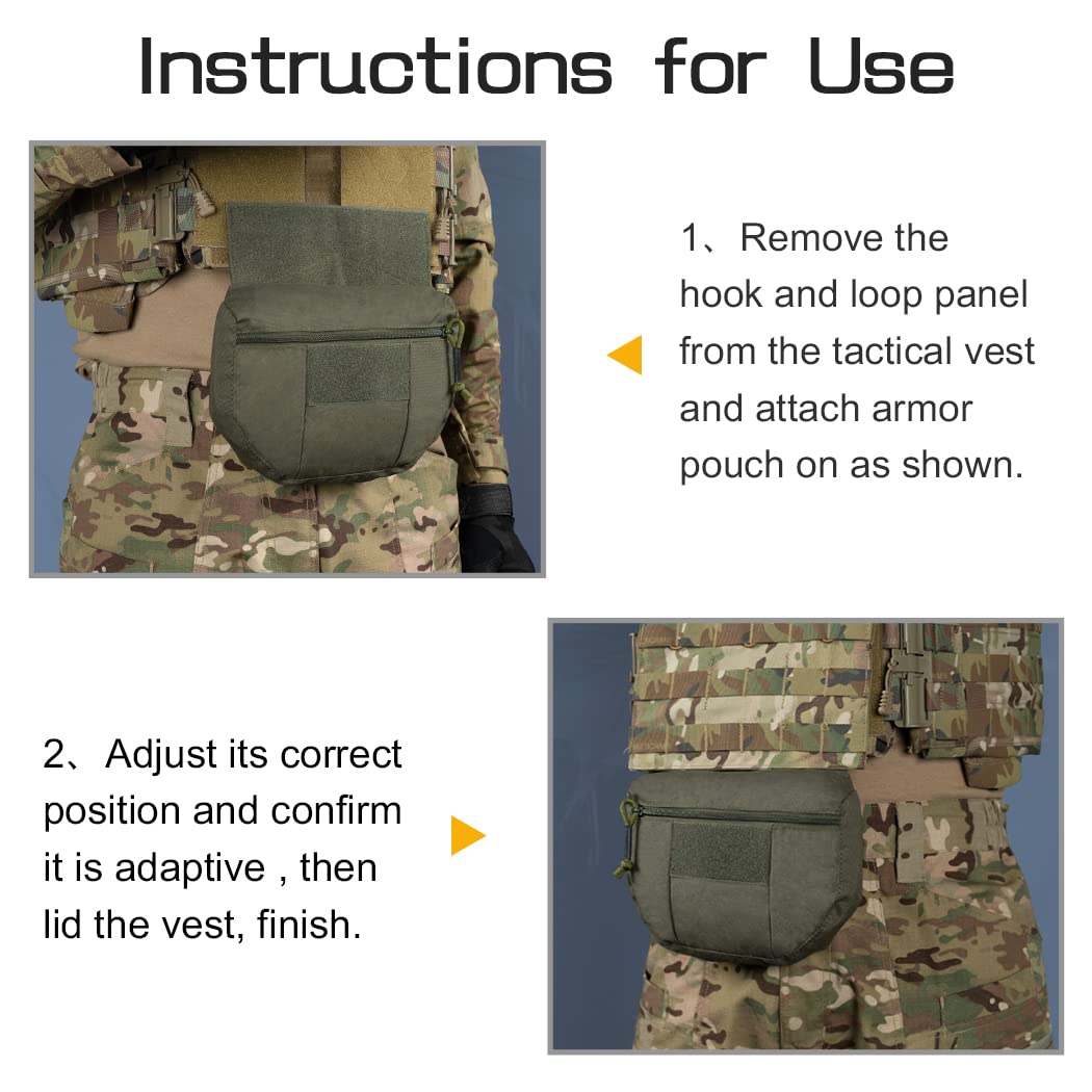 IDOGEAR Tattico Dump Pouch Sacchetto di Goccia per JPC CPC AVS Maglia Gancio e Anello Attaccato
