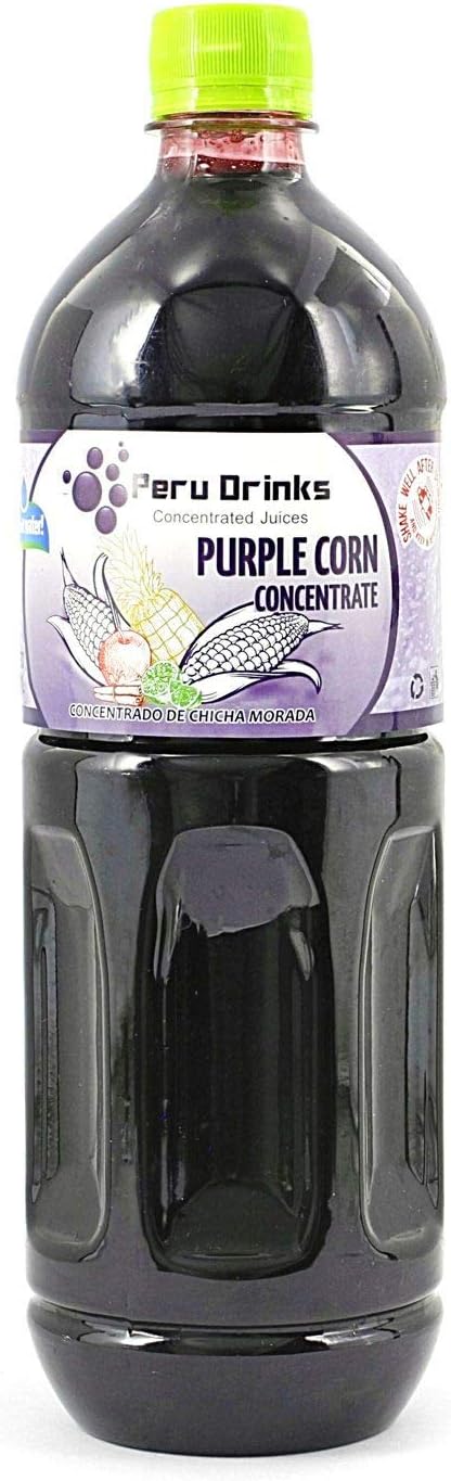 Peru Drinks - Natural Peruvian Pure Concentrate Fruit Juice - Purple Corn - Yields 1.3 Gallons of Juice