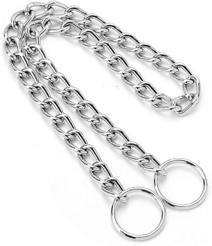 Miniatura 7 de Collar de acero inoxidable con cadena en P para entrenamiento de perros (0.079 in x 16 pulgadas)