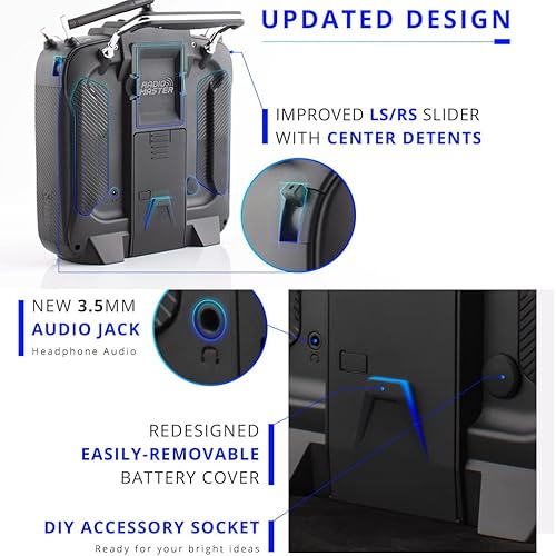 Miniatura 7 de RadioMaster TX16S MKII V4.0 16CH 2.4G Pasillo cardanes Transmisor de radio Control remoto ELRS 4 en 1 Soporte EDGETX OPENTX para RC Drone (TX16S