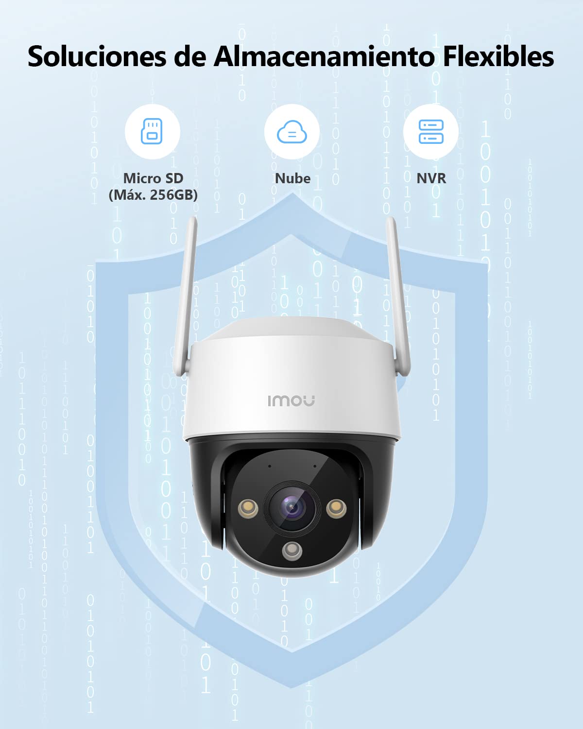 Imou 2K(3MP) Cámara Vigilancia Exterior 2-Pack, 360° PTZ Cámara WiFi IP Vigilancia de Seguridad, Visión Nocturna Color 30M, Detección Humana, Seguimiento Automático, Sirena, Audio Bidireccional, IP66