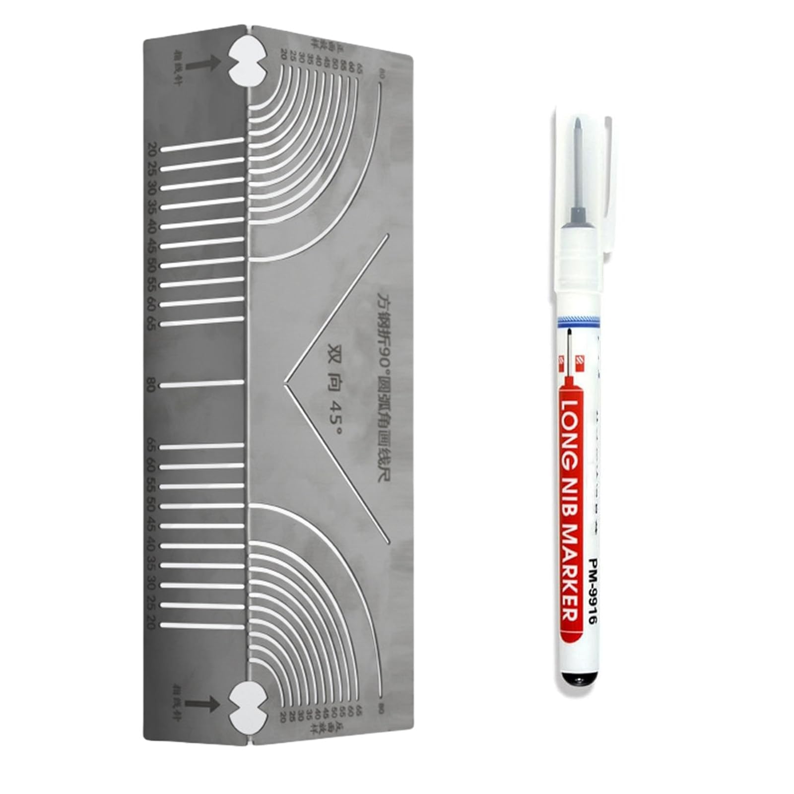 Newft 20 80 Angles & Arcs Marking Tool Metal Marking Tool Accurate Woodworking Square Tubing Welding Angles & Arcs