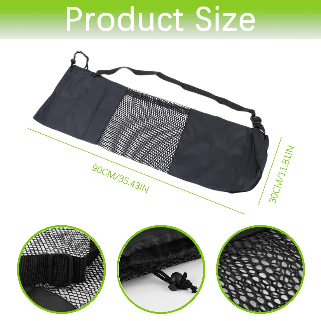 2 Borse Per Tappetino Yoga - Con Tracolla Regolabile | 23x130 Cm | Impermeabili E Leggere - Foto 11