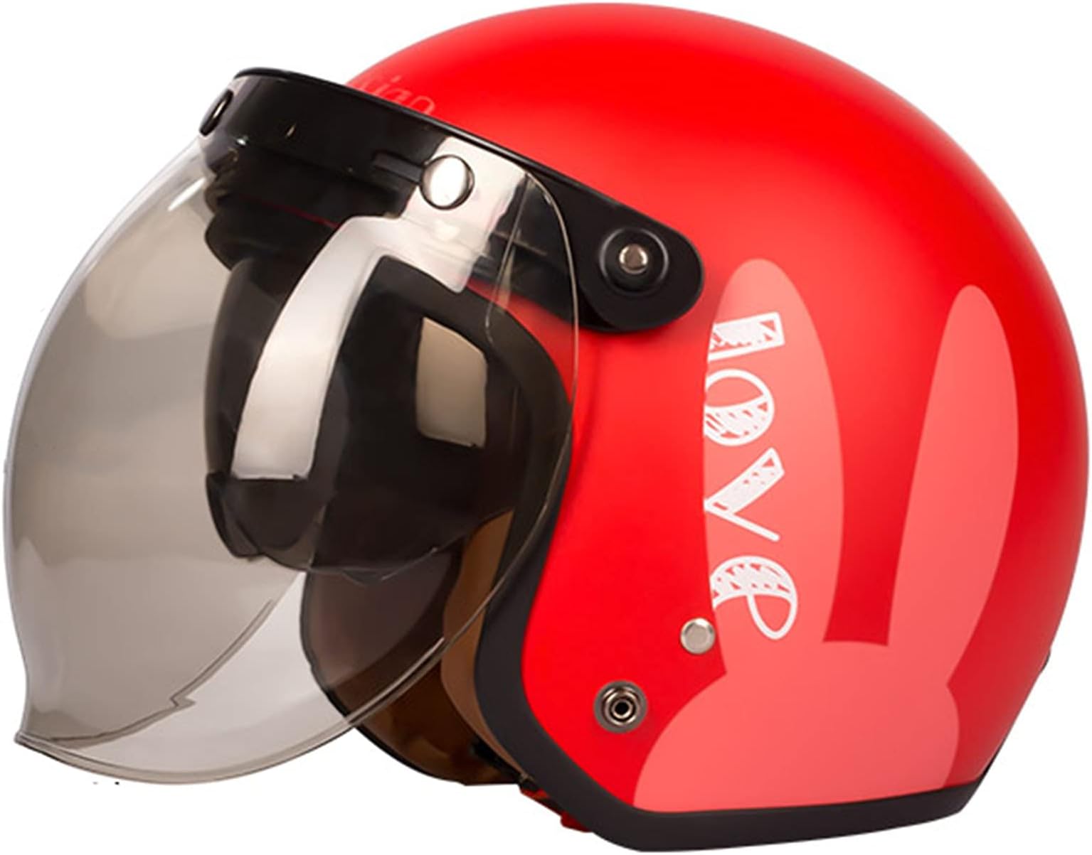 SDKUing Helmets Motorcycle Open Face Helmet for Cruiser, DOT Approved Motorcycle 3/4 Open Helmet for Men, Adult Half face Helmet Moped Scooter ATV Retro Style Light Jet Crash Helmet