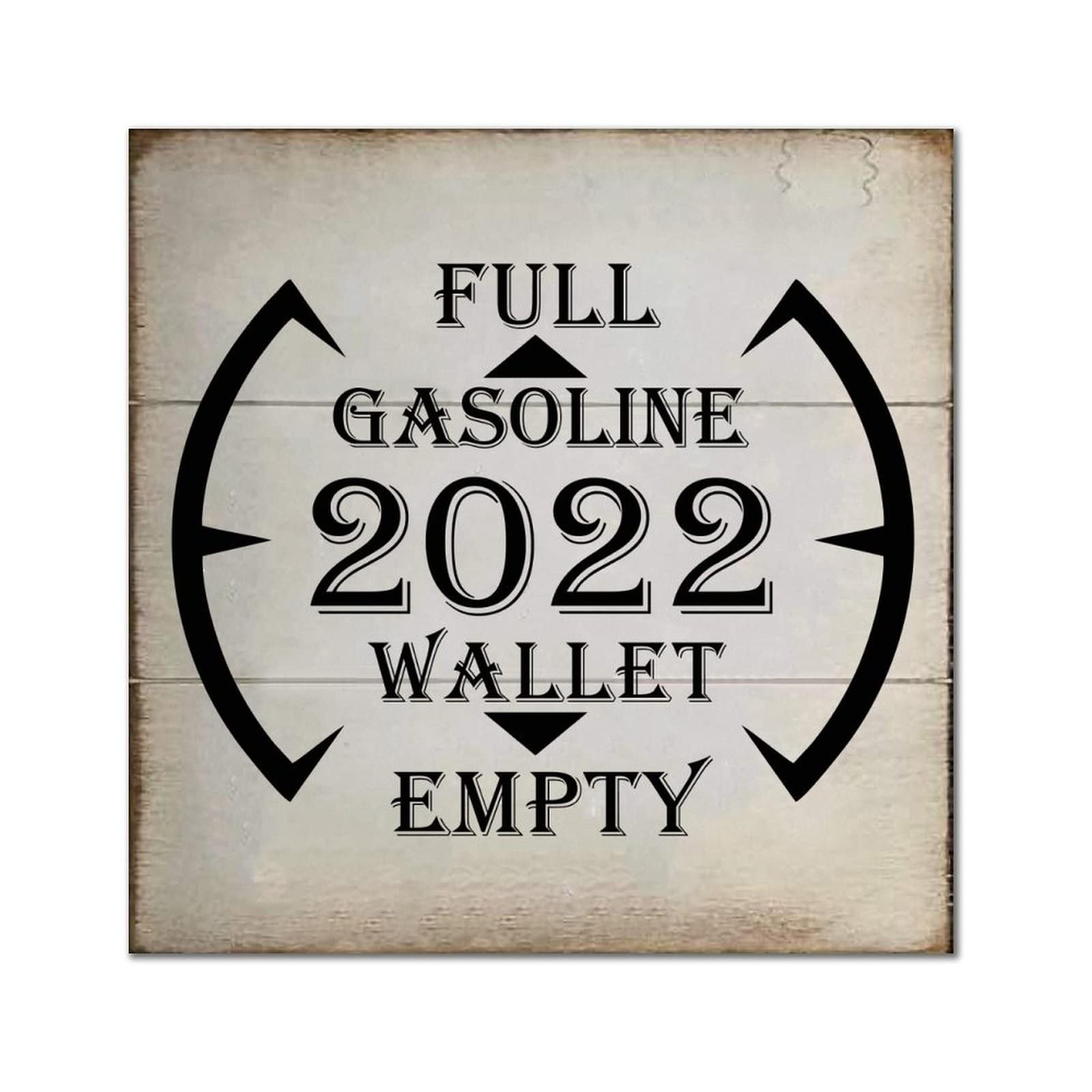 Plaque murale rustique à suspendre de 30,5 cm en bois vide Full Gasoline 2022