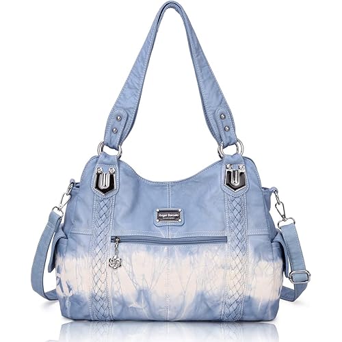 Angel Barcelo Roomy Fashion Hobo Womens Handbags Ladies Purse Satchel Shoulder Bags Tote Washed Leather Bag