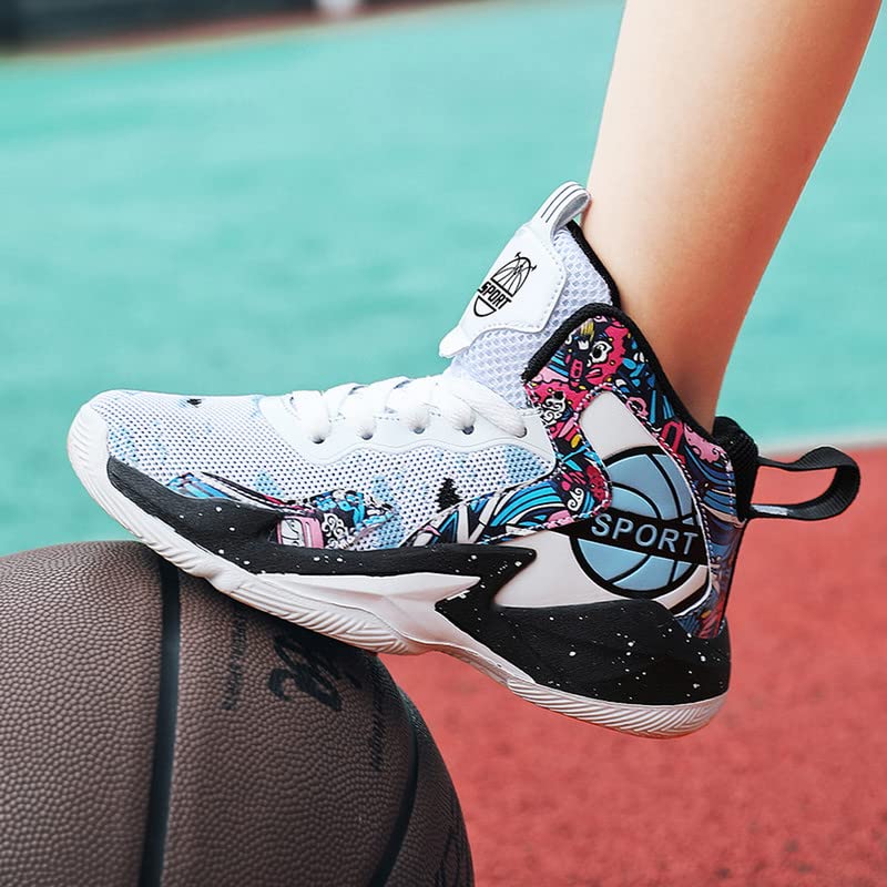 DHOVOR Boys Girls Basketball Shoes Kids Non-Slip Fashion Sneakers Walking Shoes Comfort Sports Shoes for Little Kid/Big Kid3