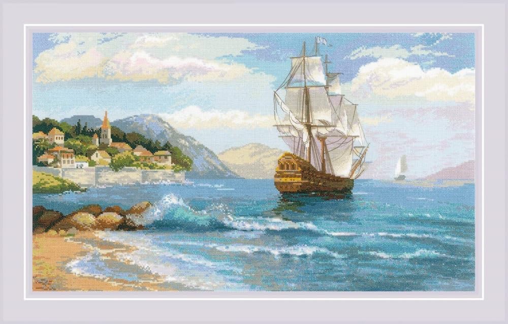 Riolis 1900 zestaw ściegów krzyżykowych, wielokolorowy, 60 x 35 cm