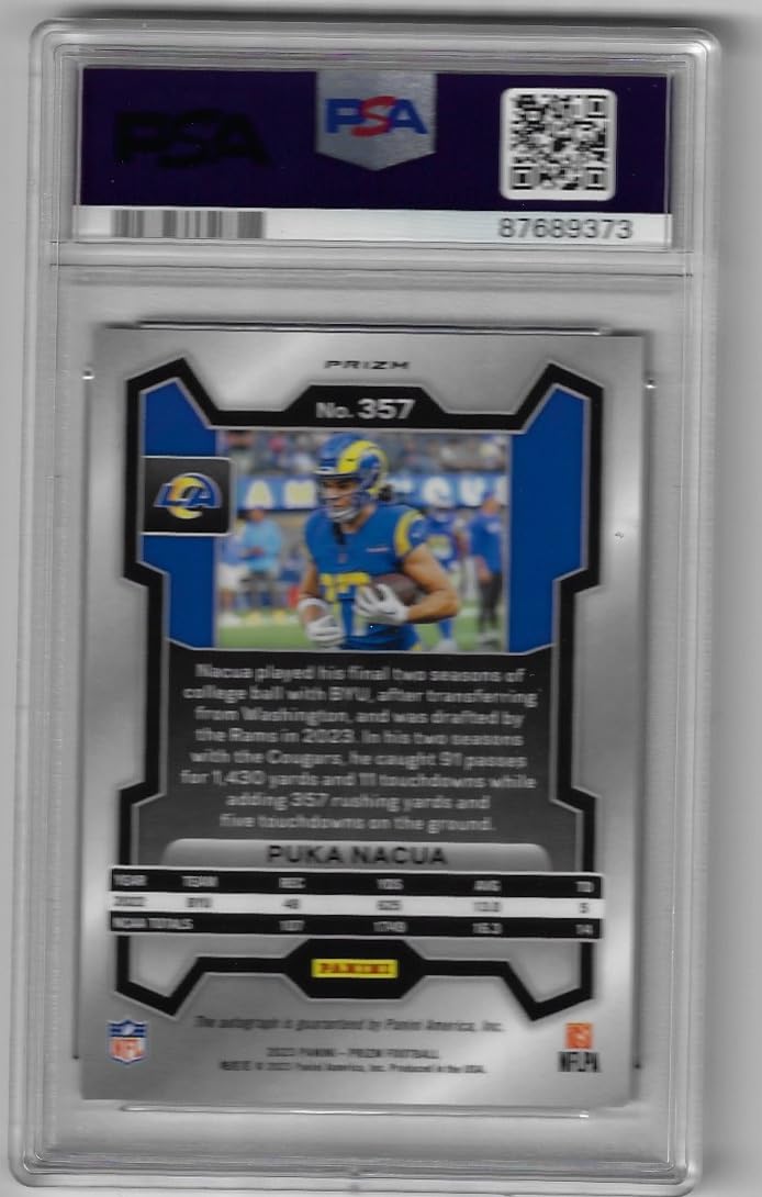 Amazon.com: Puka Nacua Autographed PSA Graded 10 Gem Mint Prizm