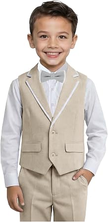 Boys Suits 4 Piece Set Formal Toddler Dress Shirt Vest Pants Bow Tie Kid Tuxedo Suit Teen Wedding Outfits Boys Clothes