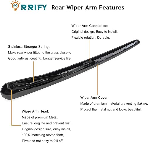 Miniatura 3 de Limpiaparabrisas trasero 20825881 para Cadillac SRX 2010-2016, para Cadillac CTS 2010-2014 Conjunto de limpiaparabrisas trasero