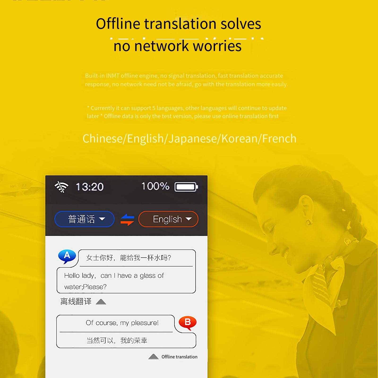 Appareil intelligent de traducteur de langue instantanée – Appareil de traducteur de langue classique, appareil de traducteur de langue électronique, traduction de photos vocales, transmission