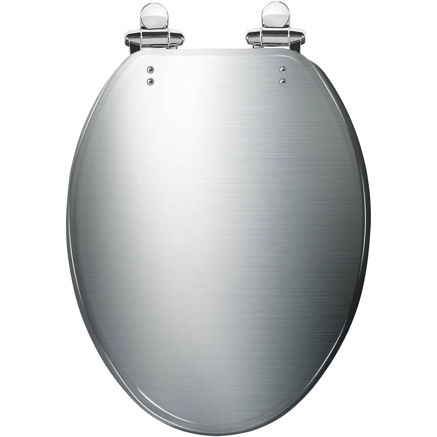 Brushed Gold Elongated Toilet Seat with Quiet Close Quick Release Hinges Easy Clean Installation(Multi1)