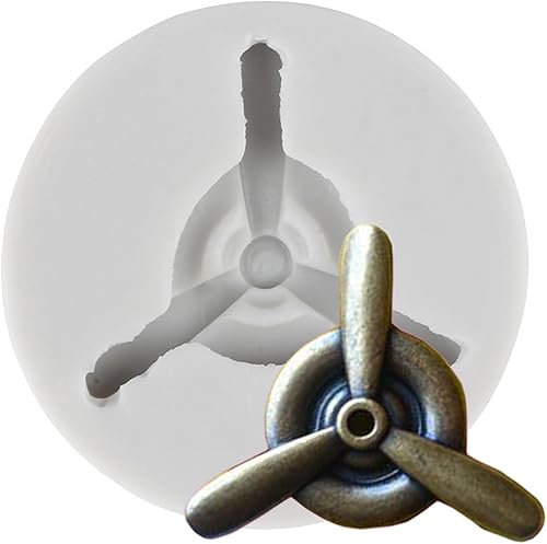 MINFEIDMS Molde de silicona para hélice de avión para decoración de tartas, decoración de cupcakes, pasta de goma de chocolate, pasta de polímero de