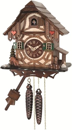 Engstler Reloj de cuco de cuarzo Black Forest House EN 413 Q
