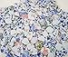 Lanyani Broken Ceramic Porcelain Tiles for Mosaic Crafts Glazed Irregular Blue and White China Plate Mosaic Tiles, 11x11 inch