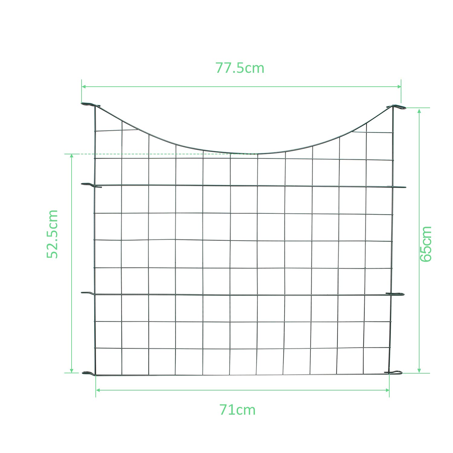Clôture d'Étang et de Jardin en Métal - 5 Éléments et 6 Barres de Fixation - Pour Chiens, Avec Arche Inférieure