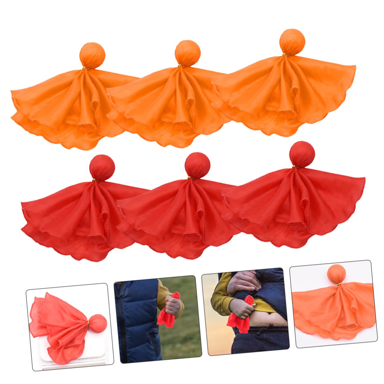 GOOHOCHY 6pcs Sports Penalty Flags Football Tossing Flags Small Penalty Referee Bright Yellow for Football Gear