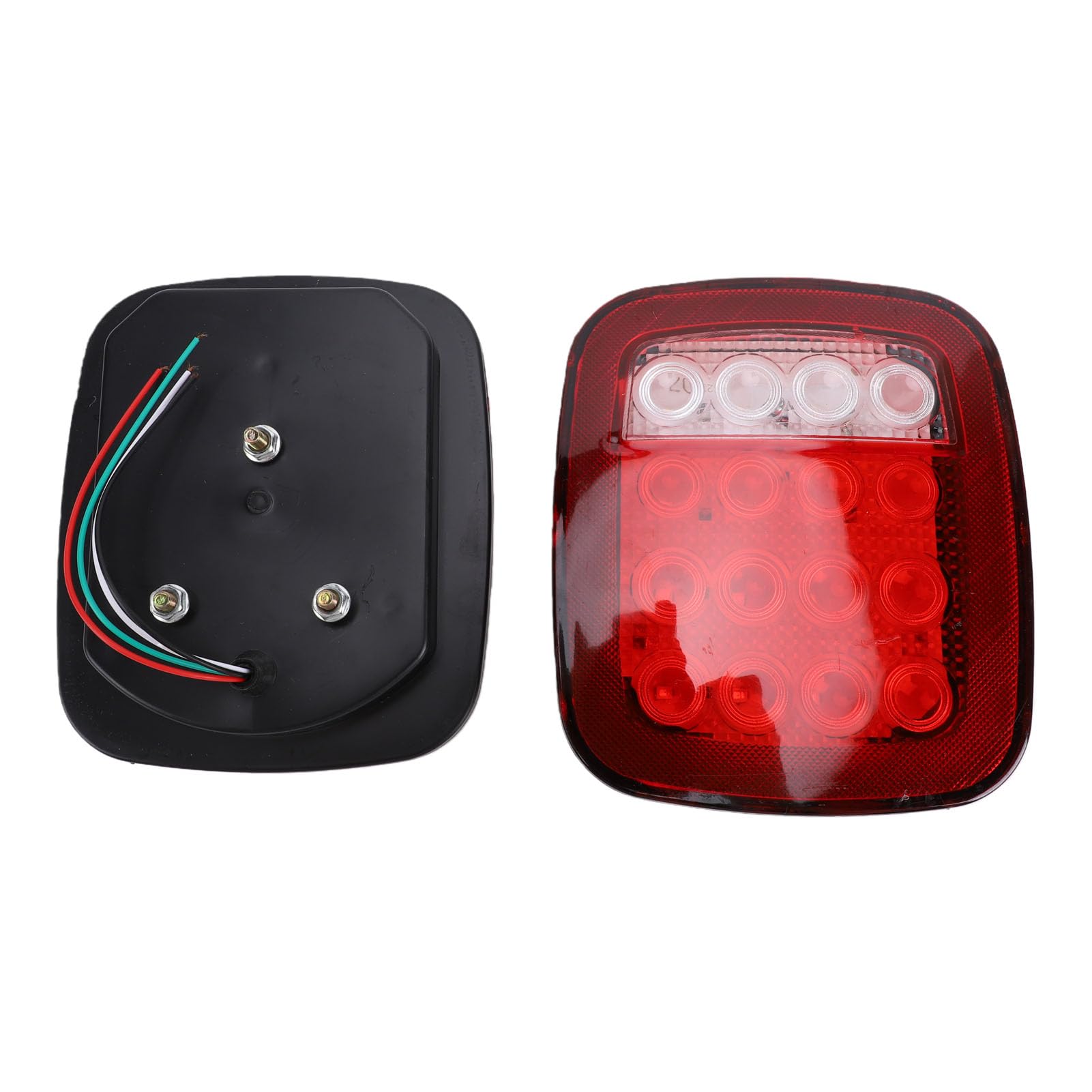 Zestaw Czterech Uniwersalnych Lamp Tylnych LED 16, LED światło Stopu, Hamulca, Kierunkowskazu, Tylny Sygnalizator, Wielofunkcyjne Oświetlenie Sygnalizacyjne 12V dla Ciężarówek,