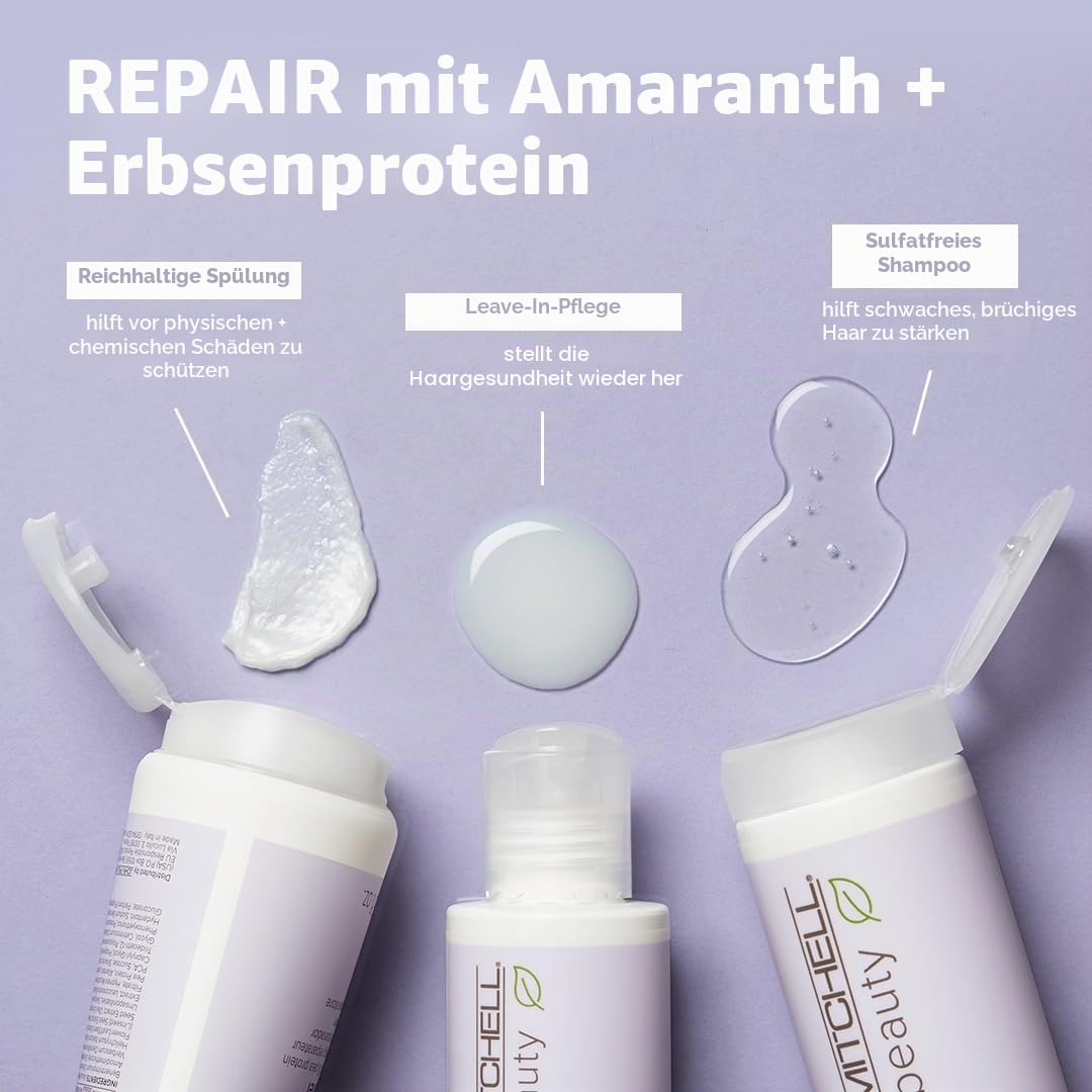 Paul Mitchell Clean Beauty Repair Shampoo – Haar-Wäsche Mit Amarant-Extrakt, Pflege Und Reparatur Für Geschädigtes Und Brüchiges Haar – 1000ml