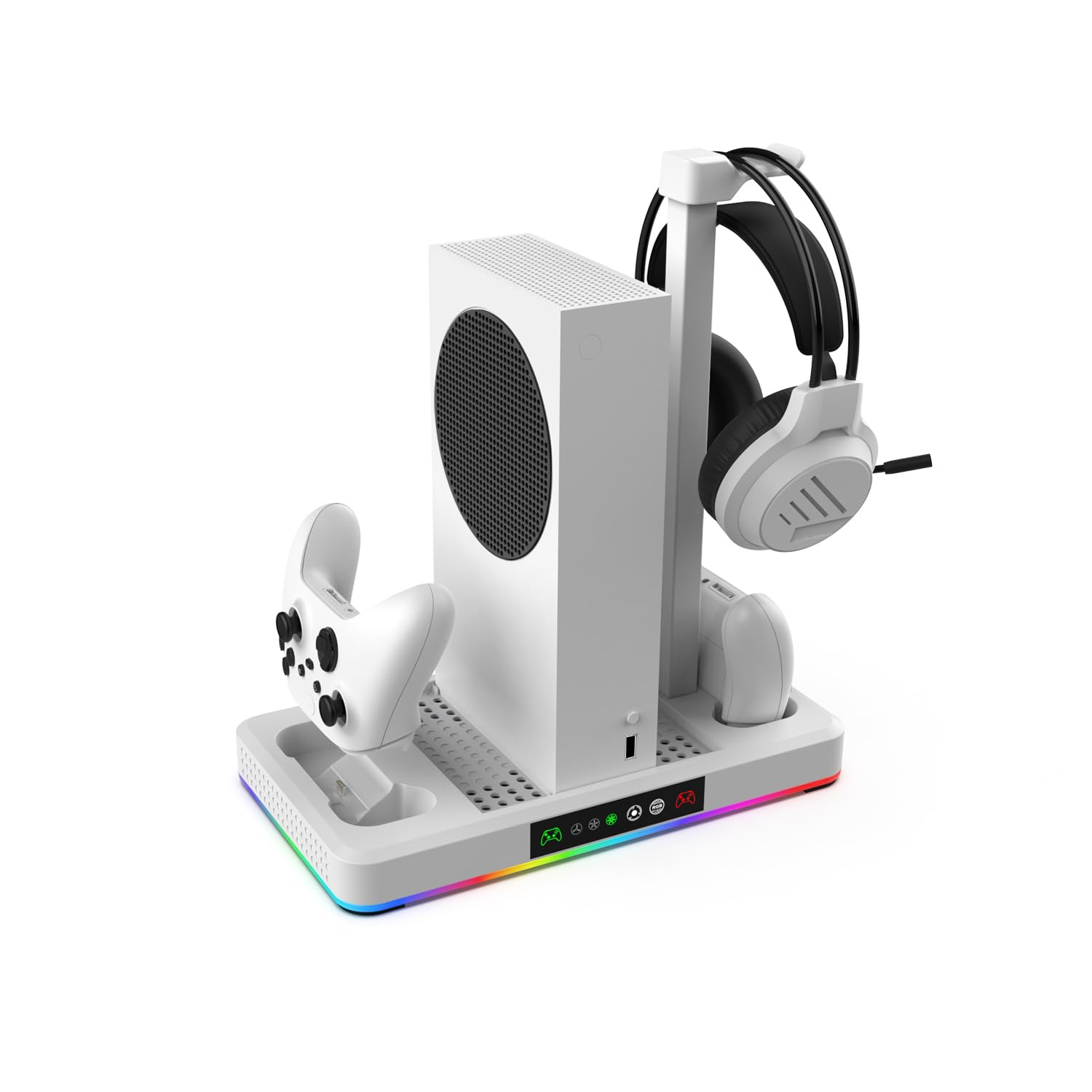 Genérico Ventilador de refrigeración Base para Xbox Serie X/S, Multifuncional Host Soporte de Carga, estación de Carga Dock, para Xbox Serie S Accesorios para Consolas de Juegos (Negro)