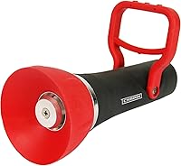 Chapin 4697 Industrial Firefighter Garden Hose Nozzle - High Flow 250 PSI, Adjustable Spray for Car Wash, Boat Cleaning & Landscaping, Red/Black