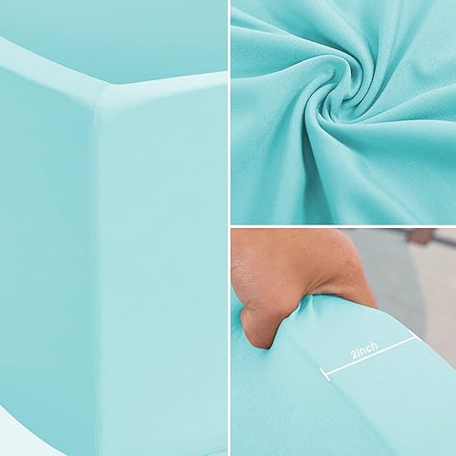 Miniatura 5 de Piscina de bolas de espuma extra grande para niños pequeños, piscina cuadrada de bolas suaves, regalo ideal para jugar juguete para niños (azul)