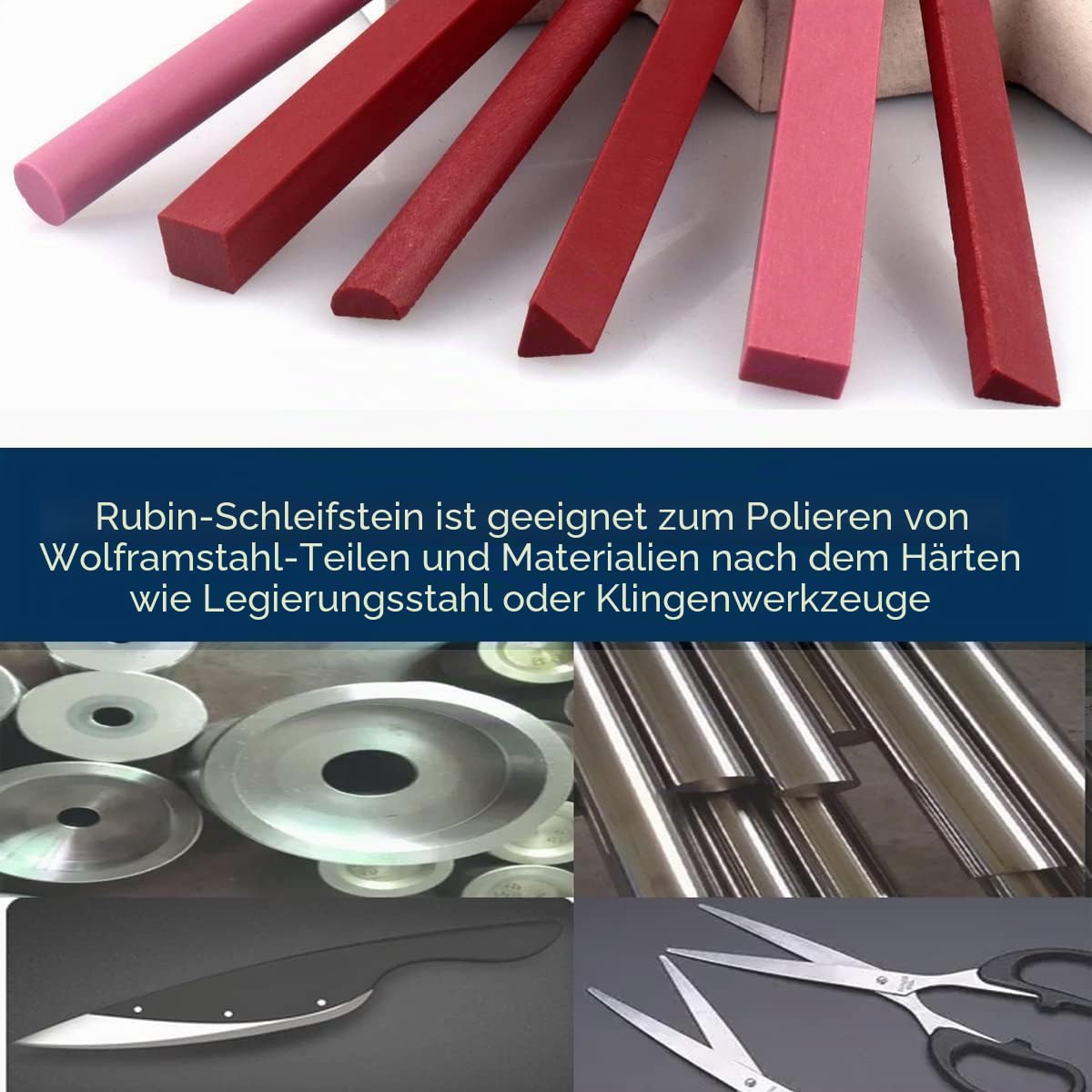 Schärfstein Set, 6pcs 3000# Rubin Wetzstein-Set Kleiner feiner Wetzstein zum Schärfen von Meißel, Messer und Klingenwerkzeugen, verschiedene Formen [Länge:100mm(3.94Inch)]