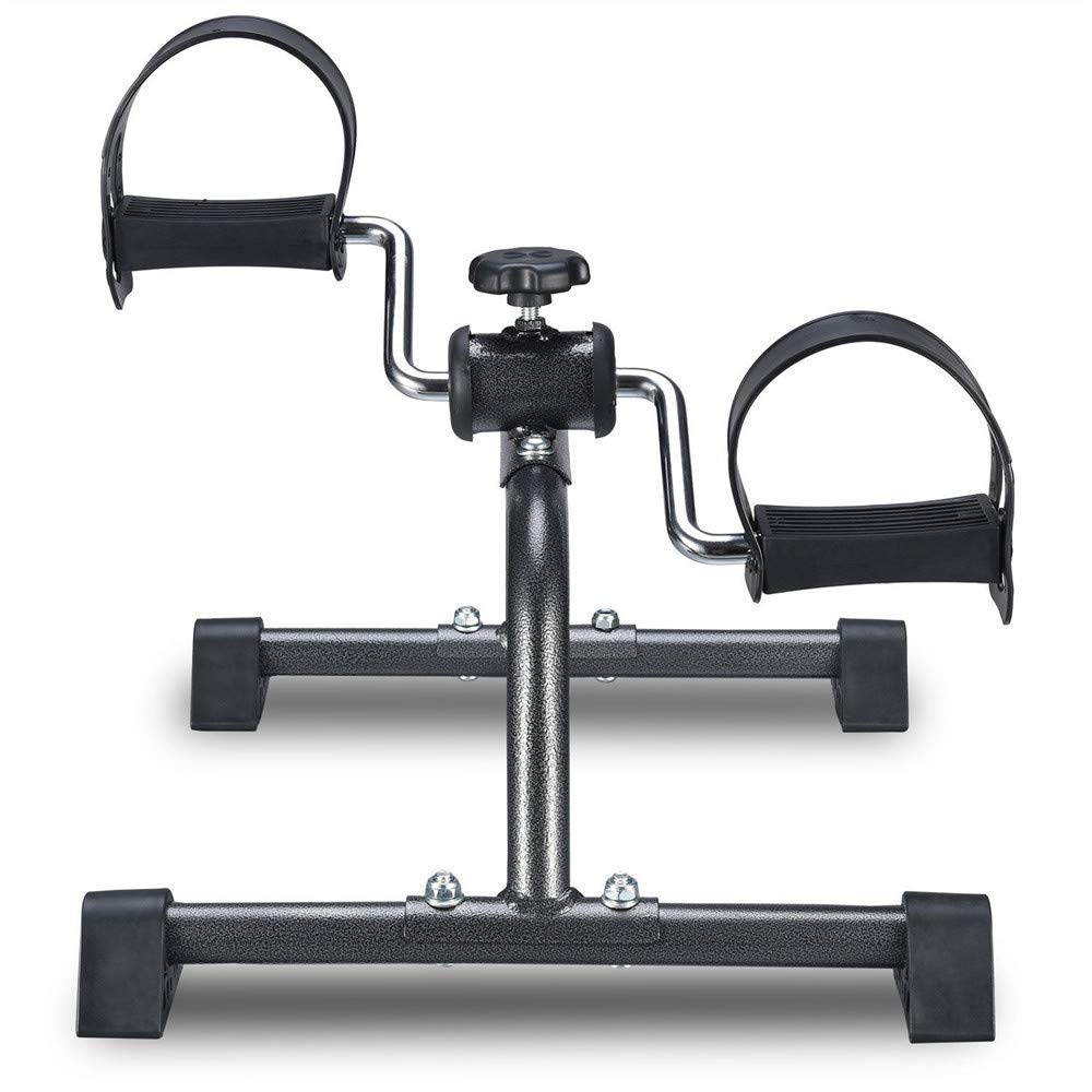 Pedal Exercisers Medical Pedal Exerciser-Stationary Exercise Leg Peddler-Low Impact Portable Mini Cycle Bike for Under Your Office Desk-Slim