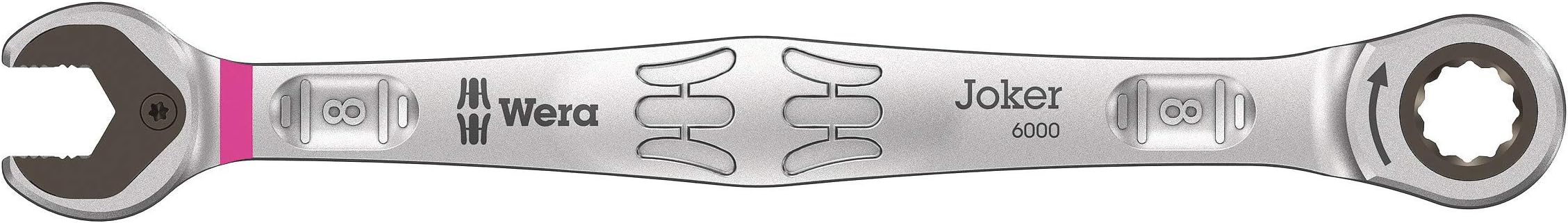 Wera Ratcheting Combination Joker Wrench, Silver, 8 x 144 mm