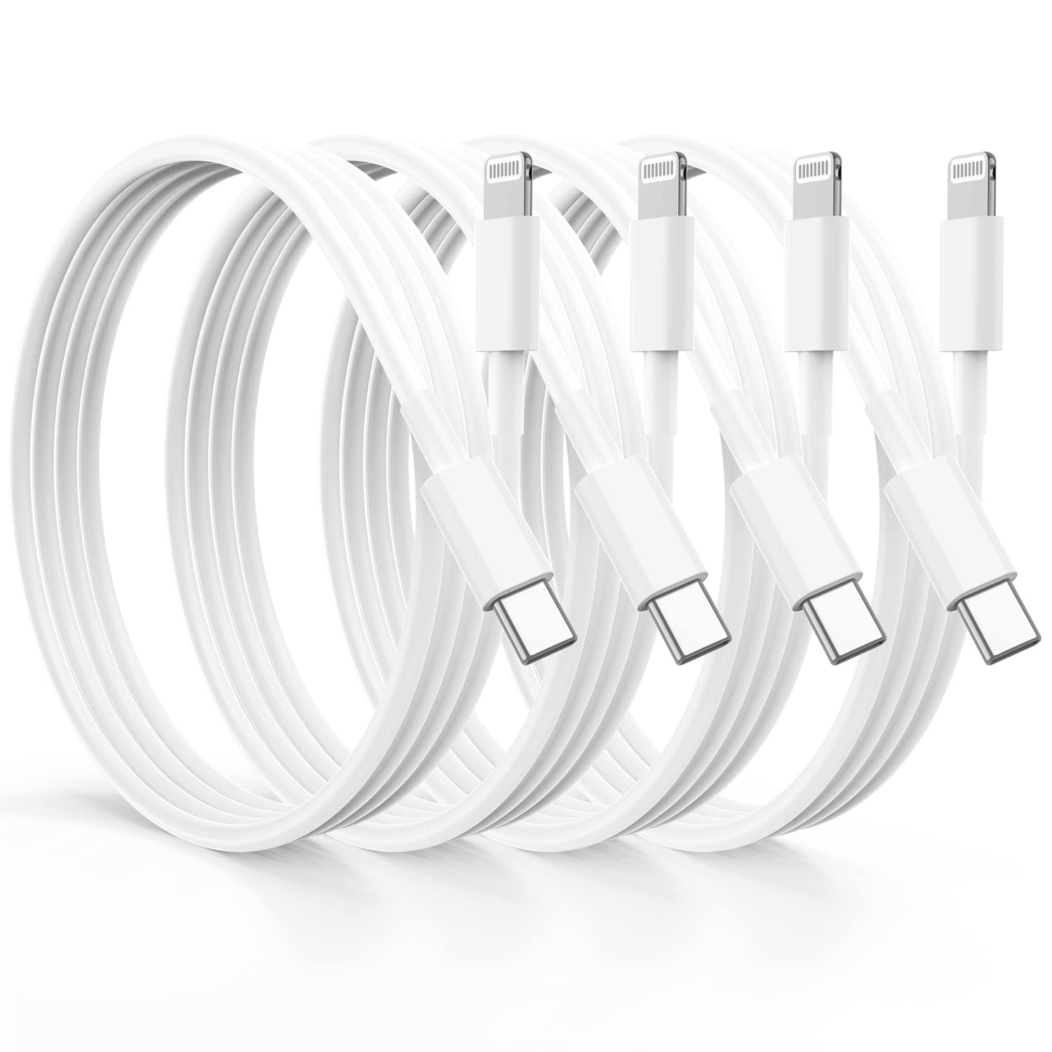 (4Pack Apple MFi Certified) USB C to Lightning Cable 6ft,27W PD Super Fast Charger Type C to Lightning Cord,Apple USB C Lightning Cables for iPhone 13/13 Pro/12/12 Mini/12 Pro Max/11 Pro/X/XS/XR/iPad