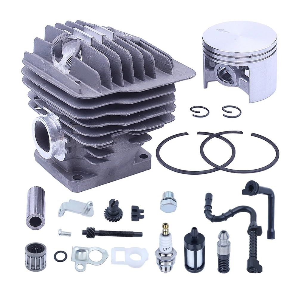 Kit de pistón de Cilindro de 52mm Apto for Stihl MS460 046 Filtro de Aceite Combustible ajustador de Cadena de Motosierra de 2 Tiempos Accesorios de Motor