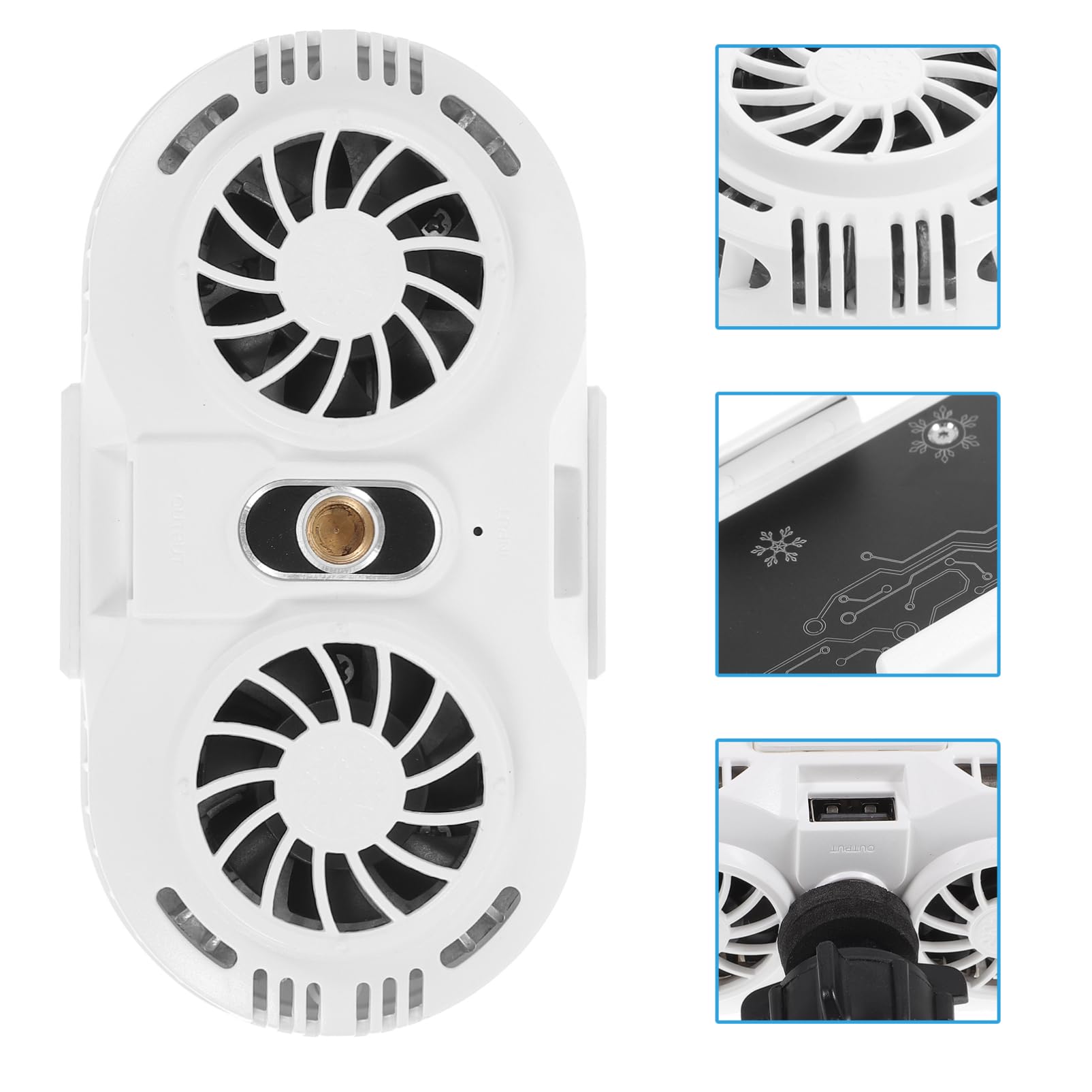 Ventilador de Teléfono Móvil Ultra Silencioso con Doble Ventilador y Enfriamiento Rápido Refrigerador de Semiconductores para Evitar el Sobrecalentamiento durante Streaming