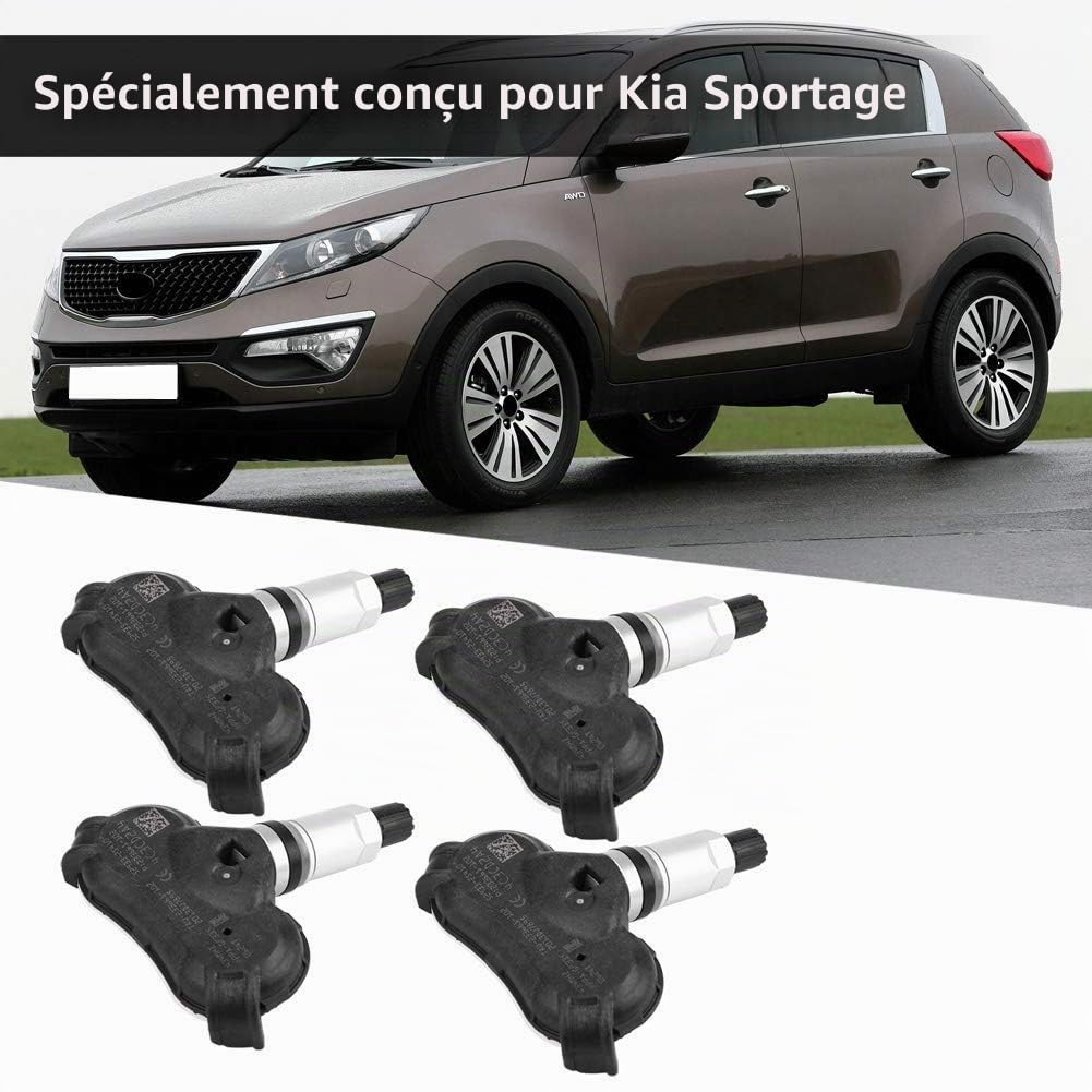 EBTOOLS pour capteur pression pneu voiture niro 4 PCS Car Rdks/TPMS, Système de surveillance de la pression des pneus, Kit de capteurs pour ix35 Elantra Equus i40, 52933-2S410