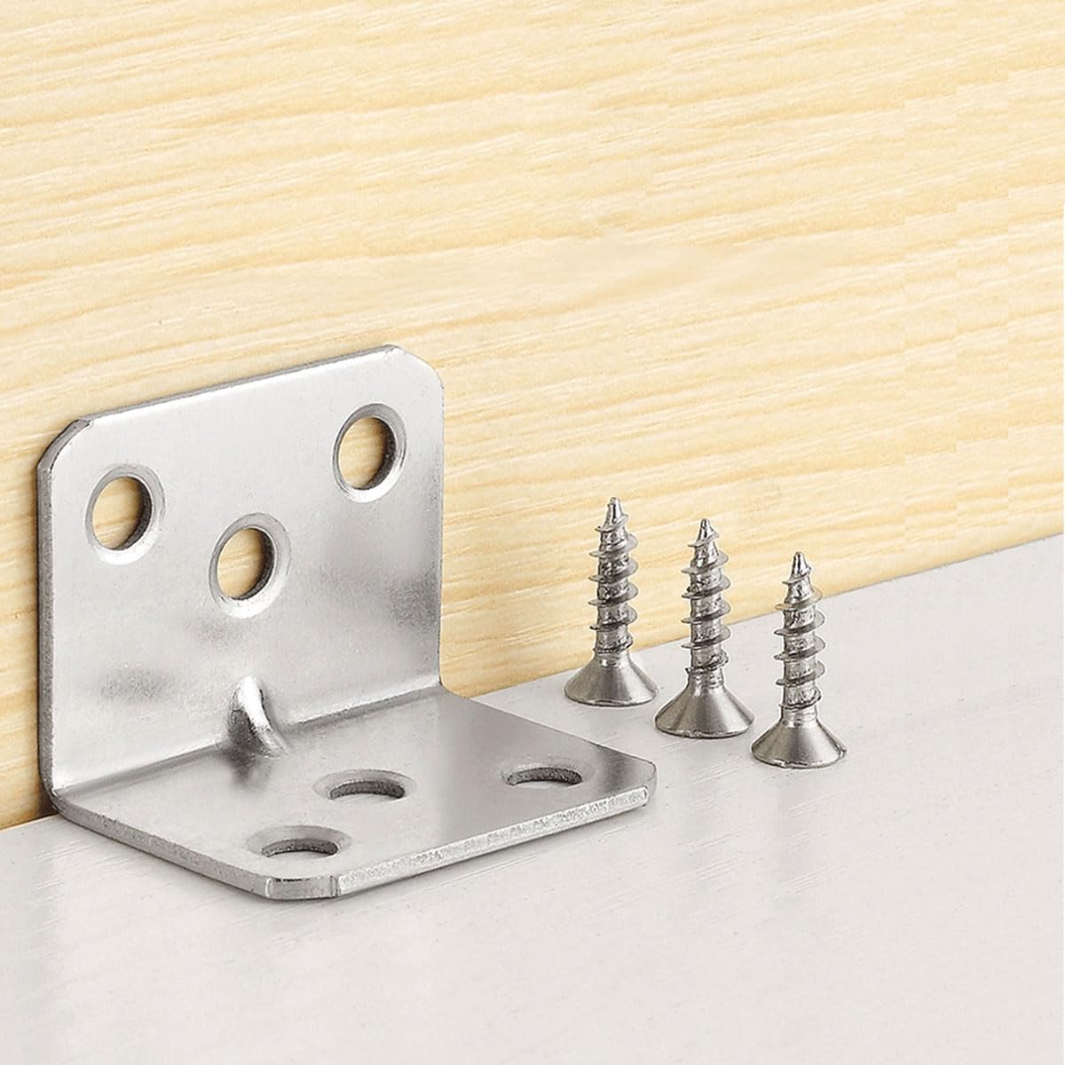 MHMYDZ 8 Pezzi In Acciaio Nero Opaco"L" Staffa Angolare Staffa Angolare - Foto 12