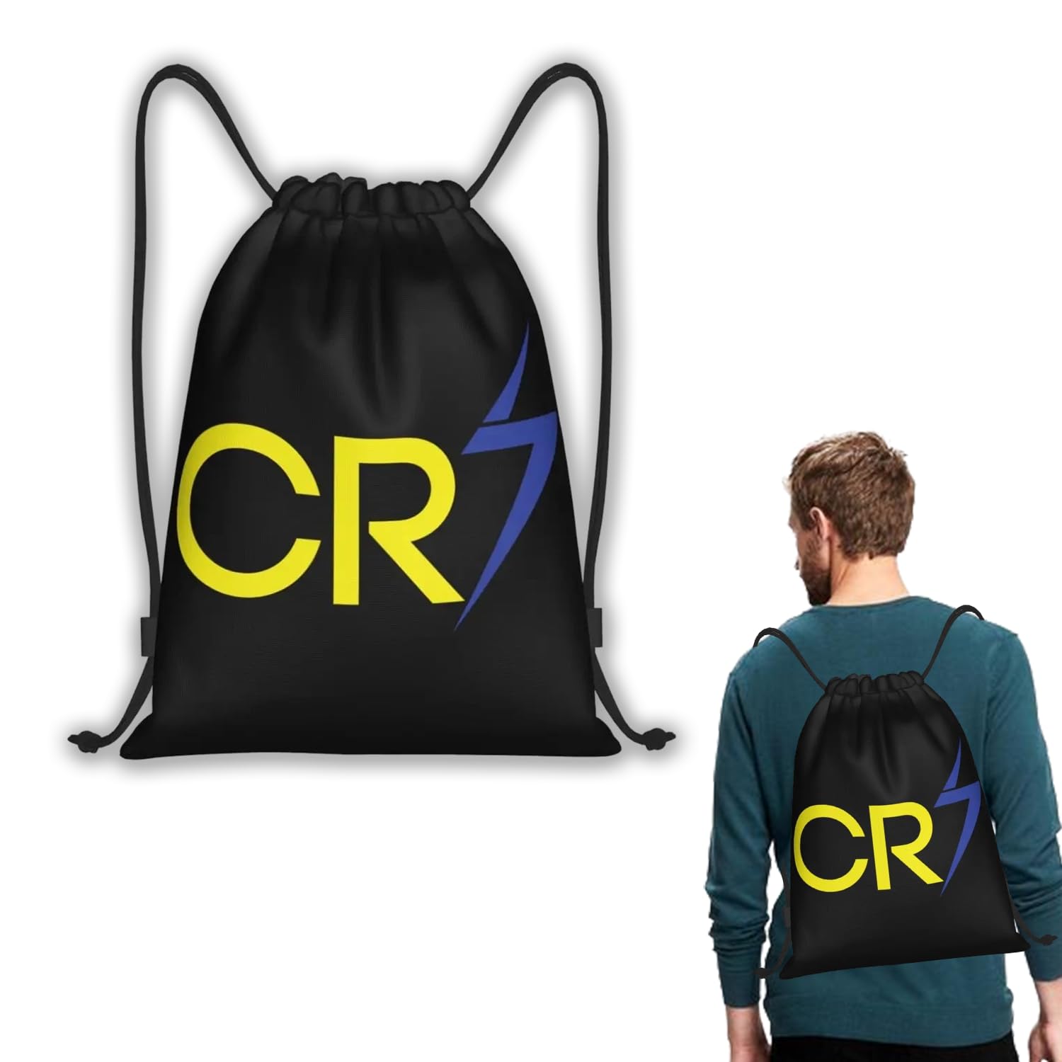 Sac Gym Résistant à L'eau Sacs à Cordon VAPOKF Lot De 2 - 54x44cm - Polyéthylène Résistant - Pour Sport, École, Voyage Sac Voyage école