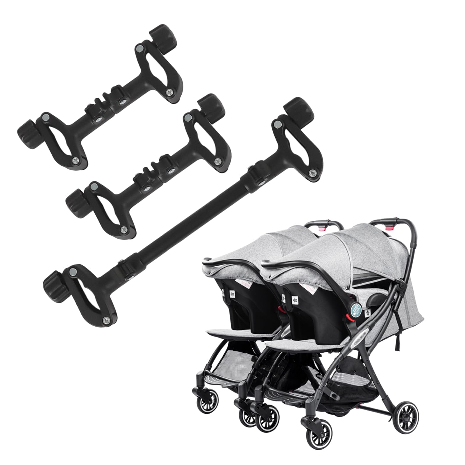 3 Connettori per Passeggini Connettore doppio per passeggino Connettori Universali per Passeggino Connettori a Doppio Stroller