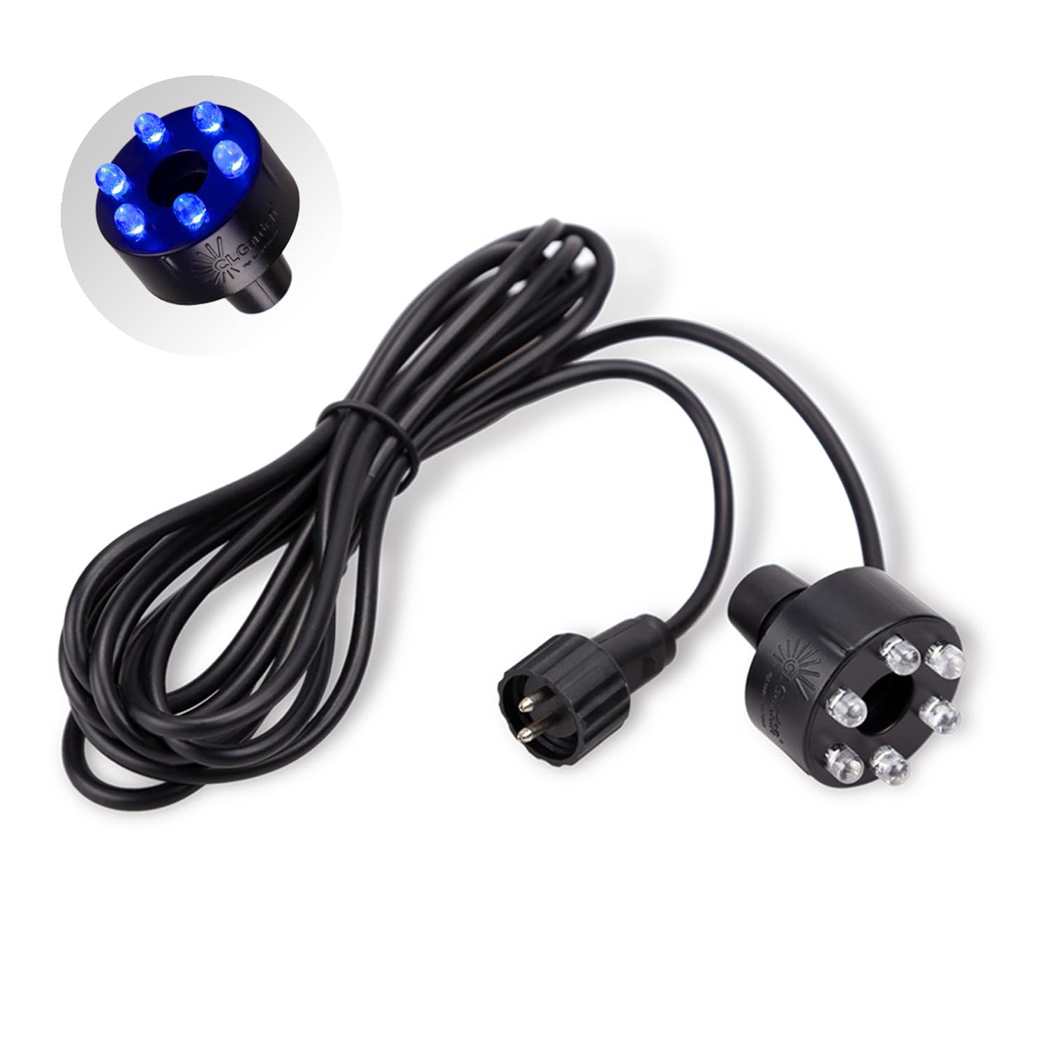 CLGarden Springbrunnen Beleuchtung LED Ring blau Kranz Lichtkranz für Gartenbrunnen Brunnen Wasserspiel Quellstein Bachlauf Teich