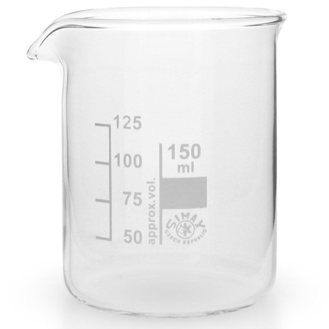 20x Becherglas 150ml aus hitzefestem Borosilikatglas, Niedrige Form
