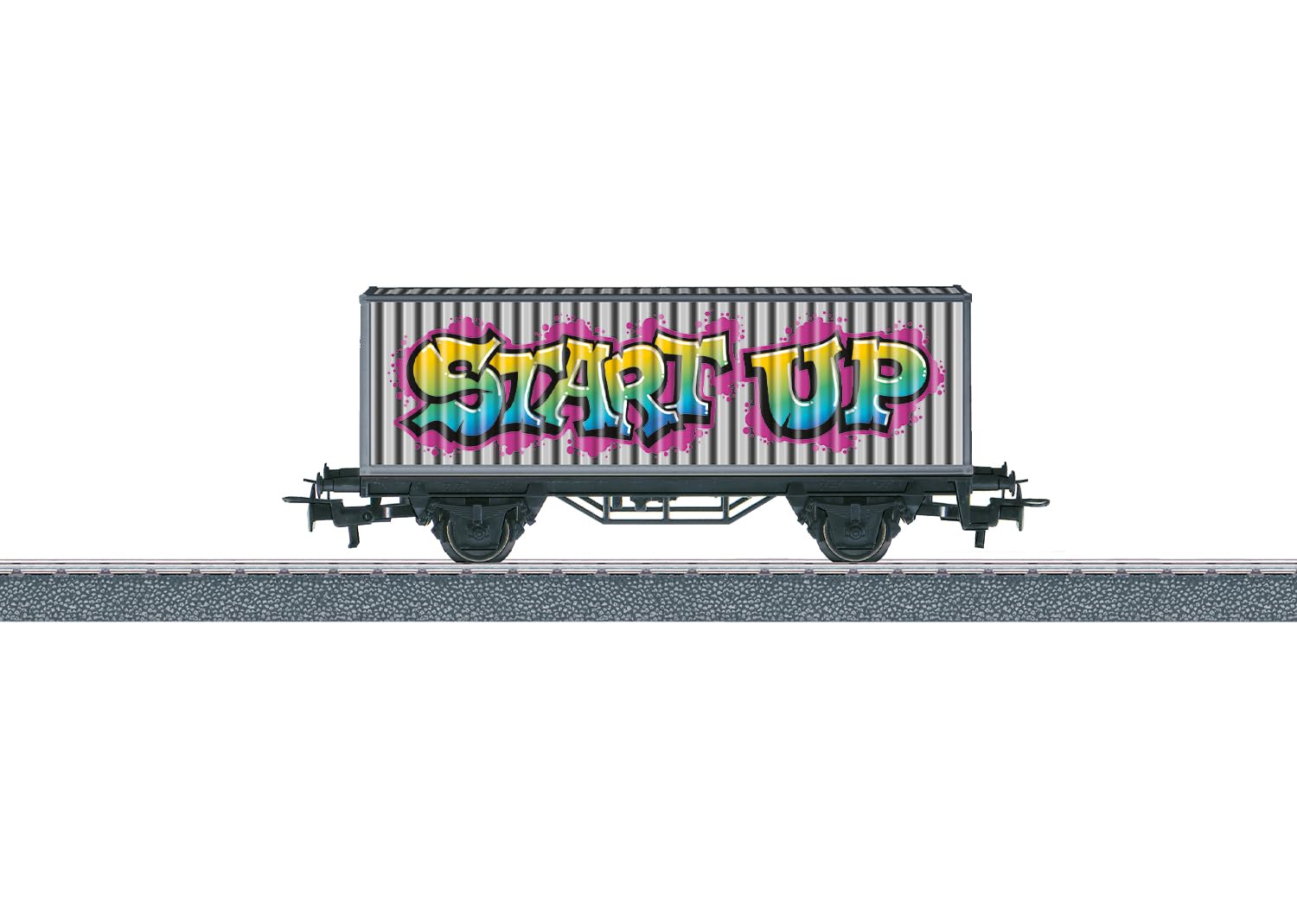 44831 H0 - Carrello portacontainer "Graffiti", Ep.V, WS