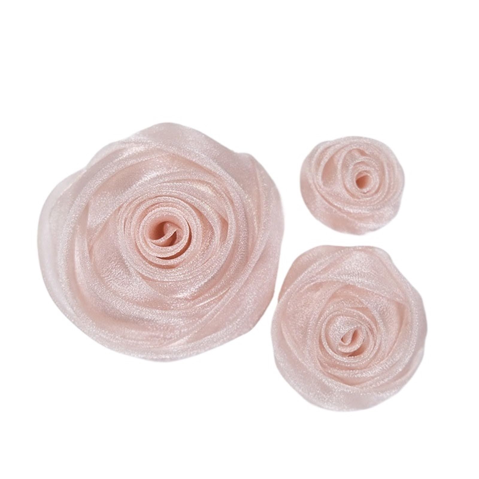 Rose artificielle 6.5cm rose clair pour décoration et accessoire mercerie DIY