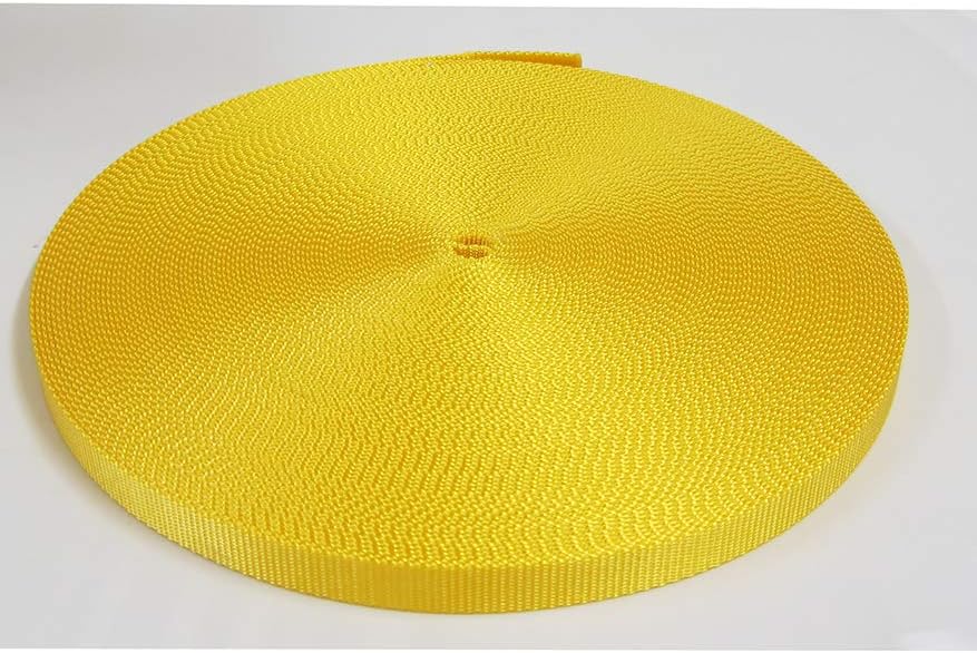 50 Yards - 1/2" Yellow Heavy Weight Nylon Webbing