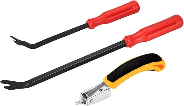 Upholstery Staple Remover and Tack Lifter Tool Set, Heavy Duty Tack Remover, Nail Puller Remover Tool - 3 Pcs