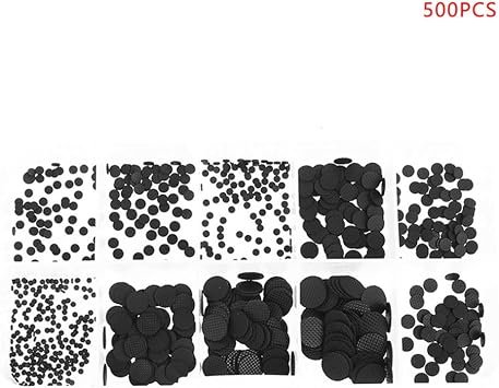 Nagoyuki 500pcs/Box 1.5-8mm Different Sizes Conductive Rubber Pads Keypad Repair Kit for IR Remote Control Conductive Rubber
