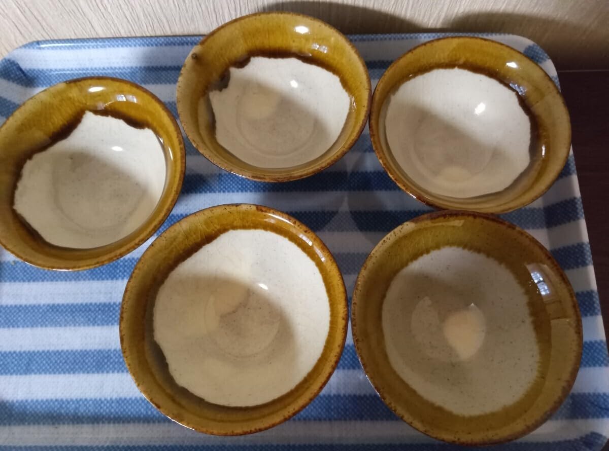 Amazon.co.jp: 越中瀬戸焼千寿窯吉野香岳小鉢 ミニ茶碗 茶器 酒器 貫