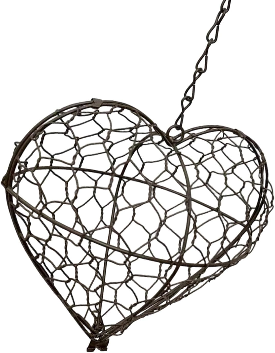 Peiiwdc Artistic Outdoor Bird House Heart Shape Metal Enhances Gardens and Balconies Garden Art Decoration image 3