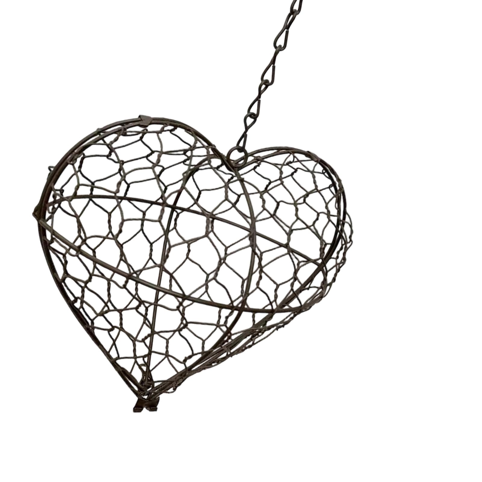 CUNZJIA Artistic Heart Shaped Bird Nest Outdoor Garden Decoration Metal for Birds and Nature Enthusiasts