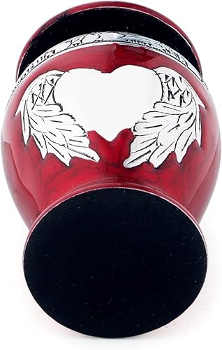 Miniatura 29 de Urnas pequeñas moradas para cenizas humanas - Alas de ángel y mini urnas de corazón - Urnas de recuerdo de cremación para cenizas - Soporte