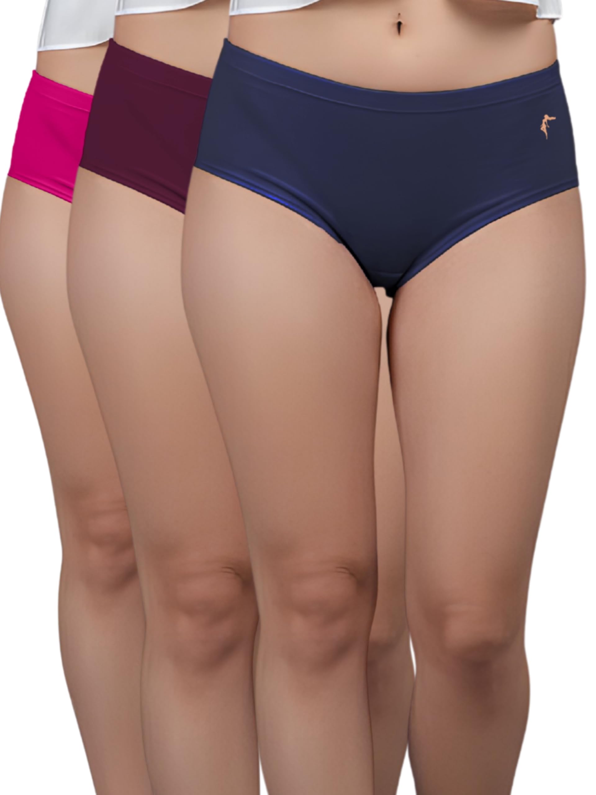 daisy dee Women's Solid Polycotton Regular Fit Assorted Full Coverage Panty (Pack of 3) Sizes S to XXL- Erica-picture-43