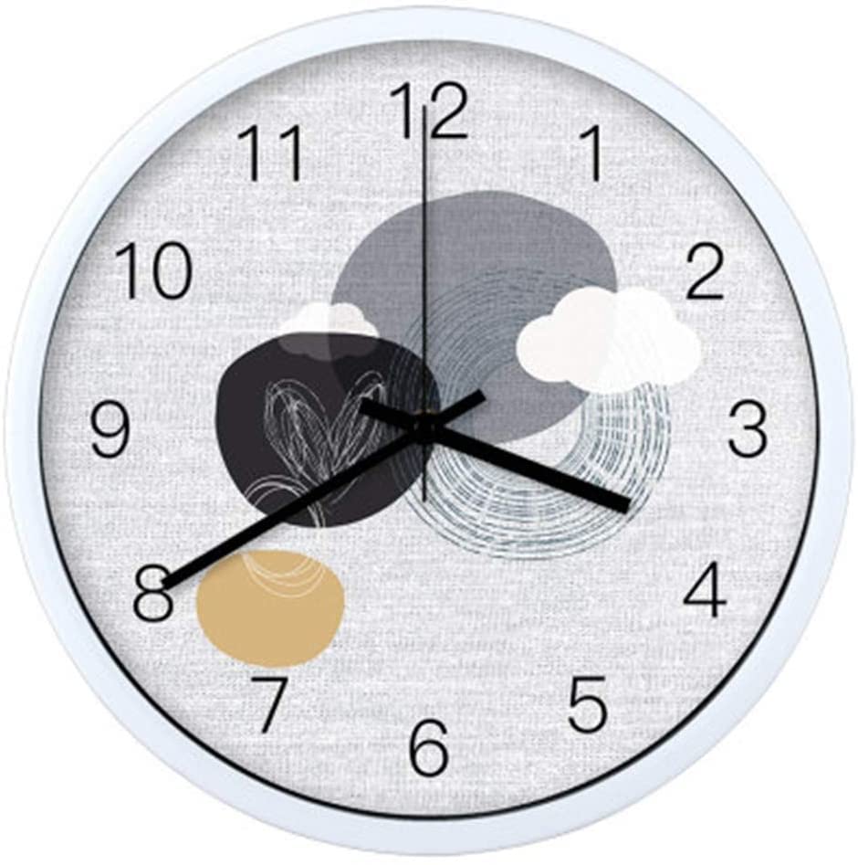 Horloge en métal classique et horloge murale intérieure silencieuse